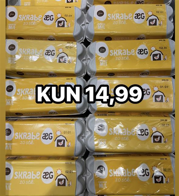 1 bakke Gestus skrabeæg