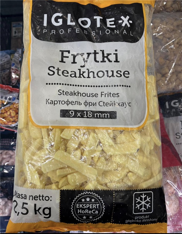 1 pose Steakhouse Pommes