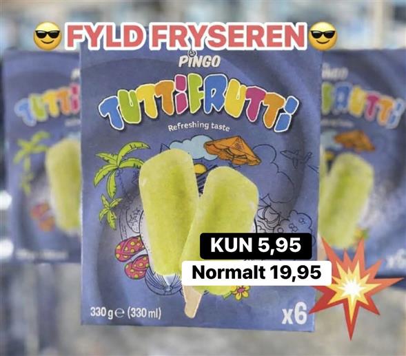 1 pakke Tuttifrutti is