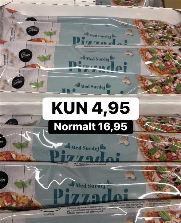 1 pakke Gestus surdejs pizzabund