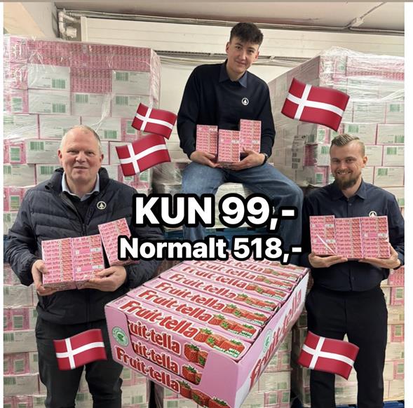 1 kasse Fruit-Tella Strawberry