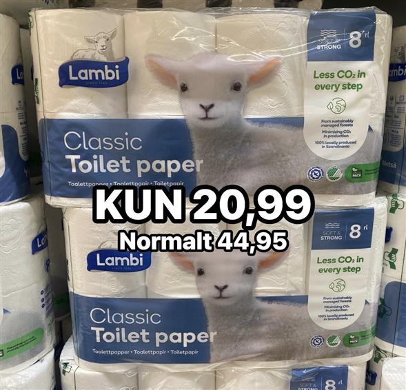 1 pakke Lambi toiletpapir