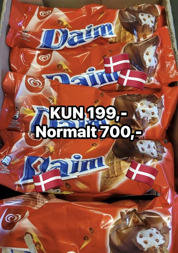1 kasse Daim isvafler
