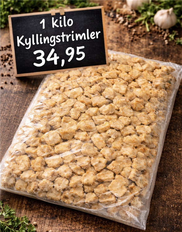 1 kilo Kyllingstrimler