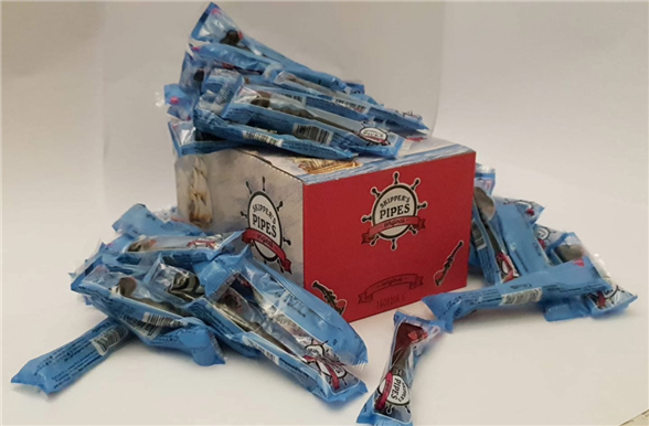 1 kasse Skippers piber