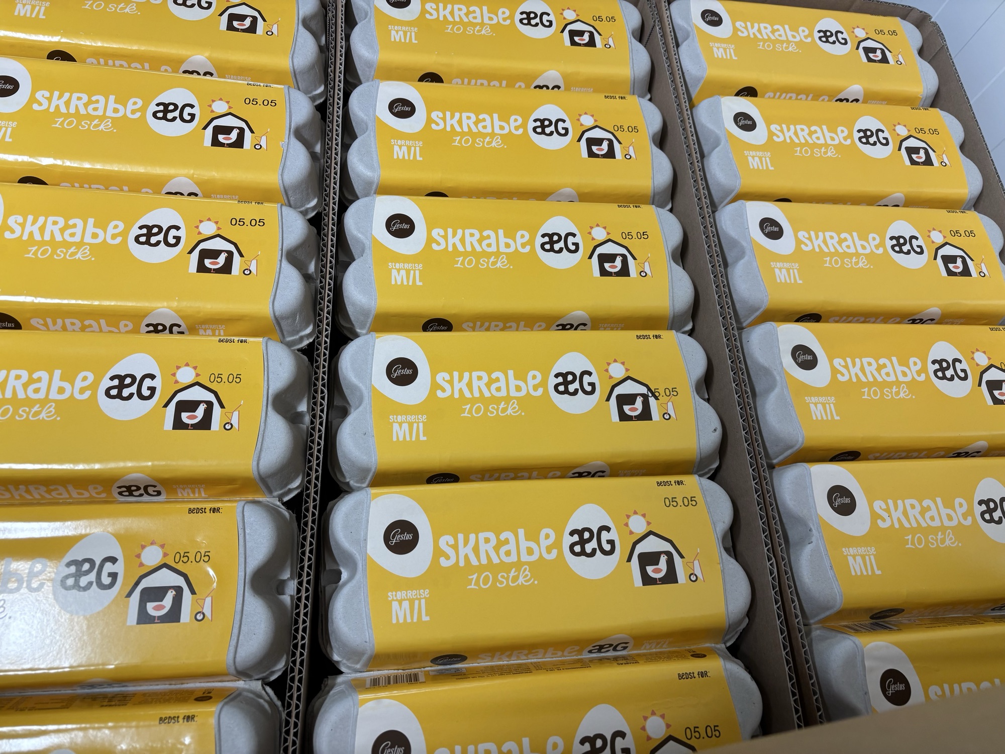 1 bakke Gestus skrabeæg