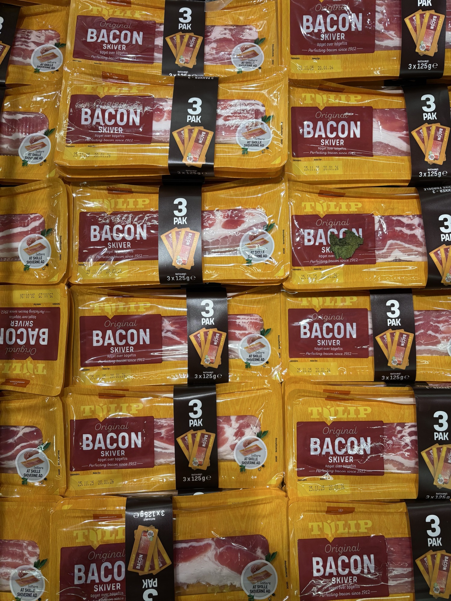 1 pakke Tulip bacon i skiver