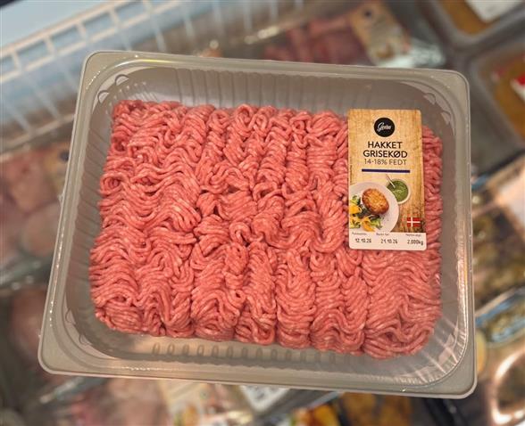 1 pakke Hakket Grisekød