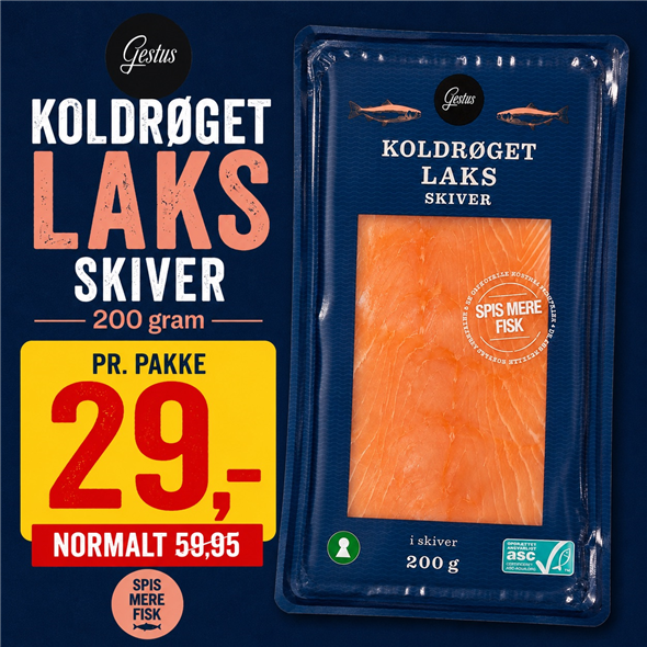 Gestus Koldrøget Laks i skiver