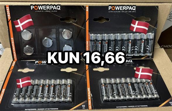 1 pakke Powerpaq batterier