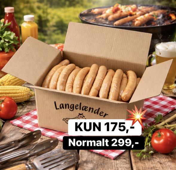 1 kasse Langelænder pølser
