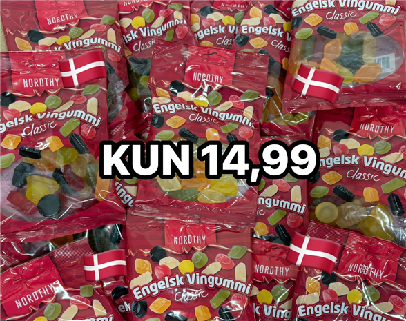 1 pose Engelsk vingummi