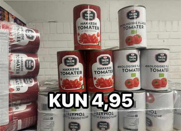 1 dåse Hakkede eller Flåede tomater