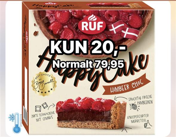 Hindbær/chokolade tærte
