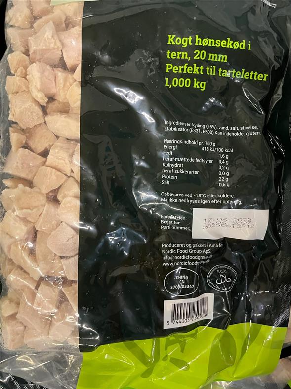 1 pose Hønsekød i tern