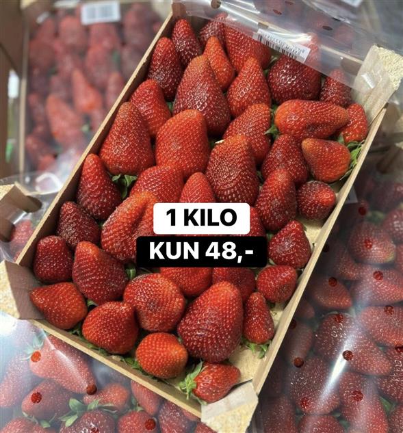 1 kasse Jordbær