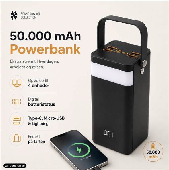 50.000 mAh Powerbank