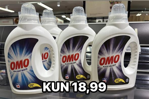 1 flaske Omo vaskemiddel