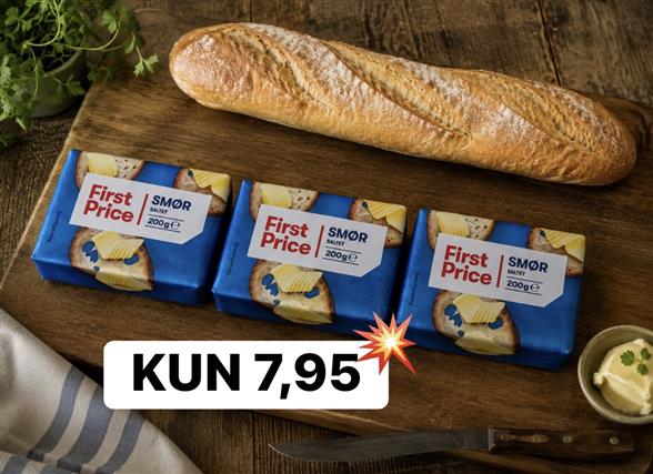 1 pakke First Price smør i folie