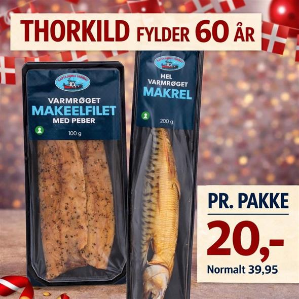 1 pakke Røget Makrel