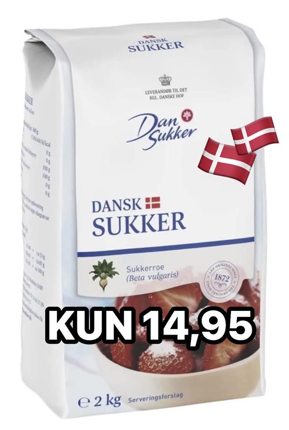 2 kilo Dansk sukker