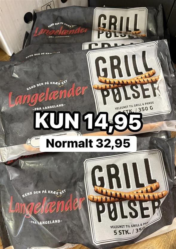 1 pakke Langelænder pølser
