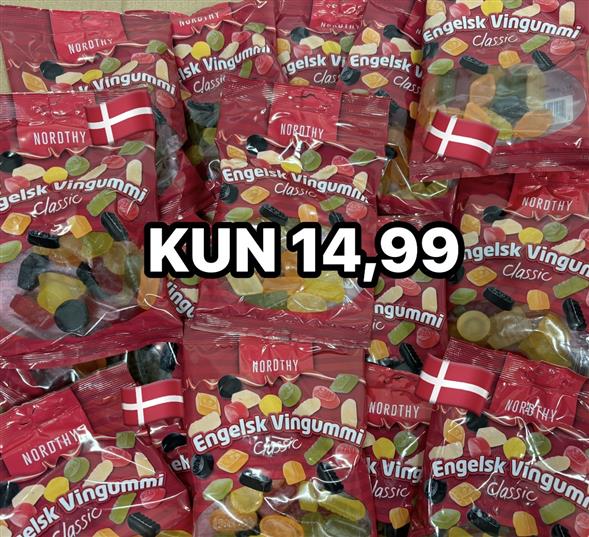 1 pose engelsk vingummi