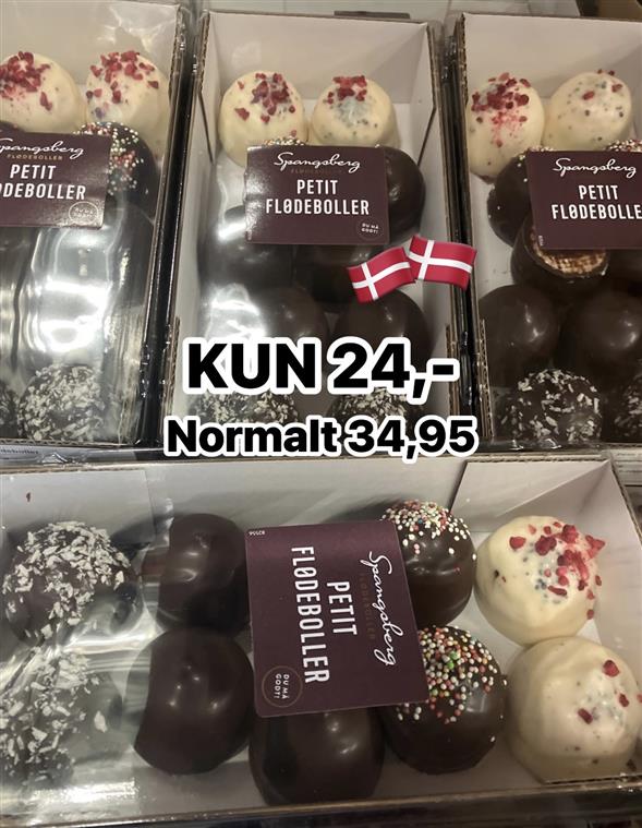 1 bakke Spangsberg flødeboller