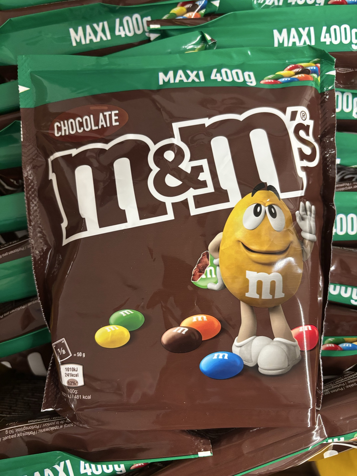 1 pose M&ms chokolade