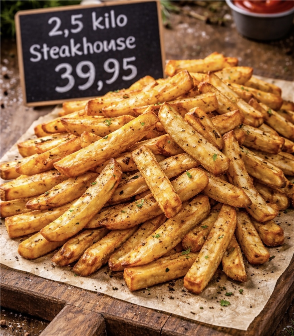 1 pose Steakhouse Pommes