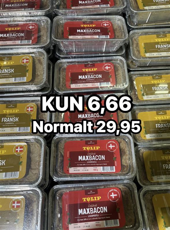 1 pakke Tulip leverpostej