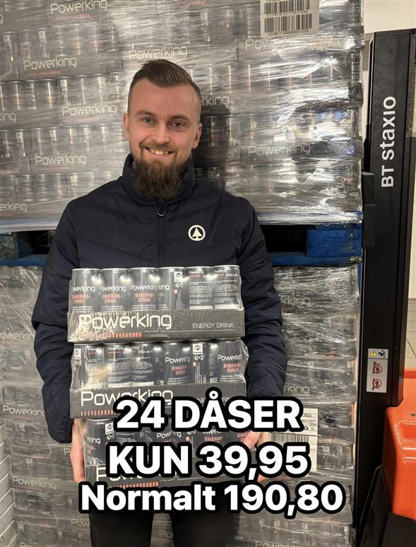 1 kasse Powerking Energi drik
