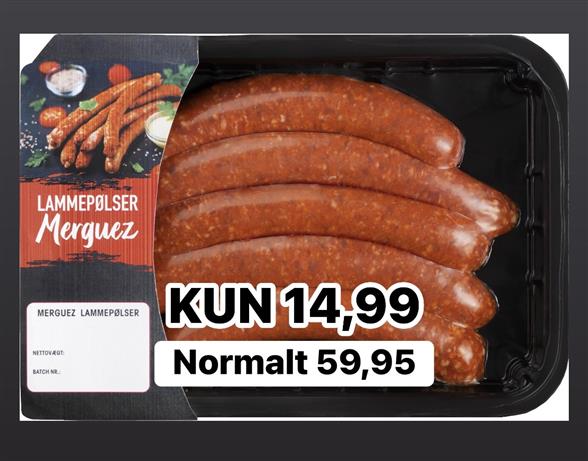1 pakke Lammepølser