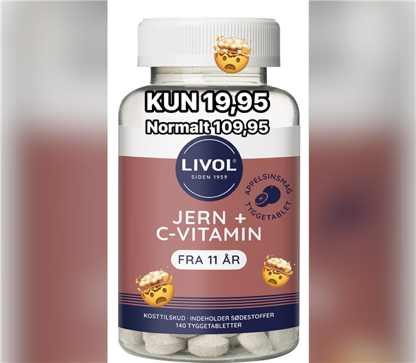 Livol Jern+ C-vitamin piller