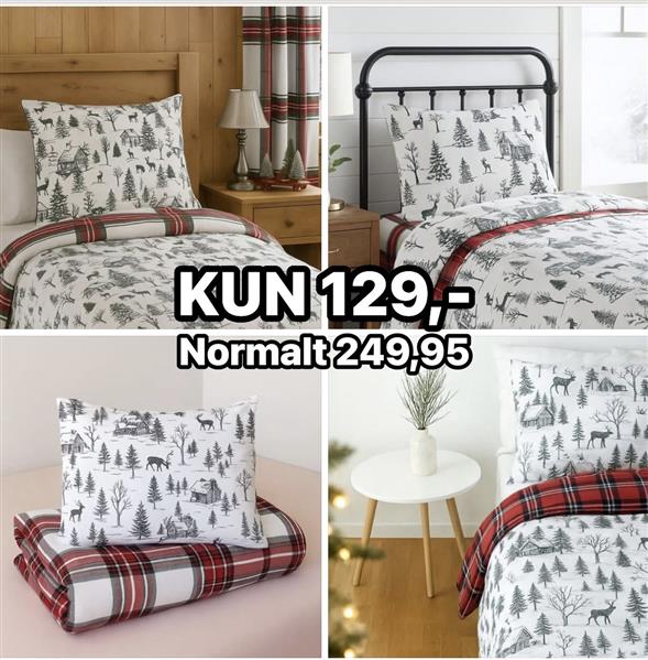 Sengesæt med julemotiv