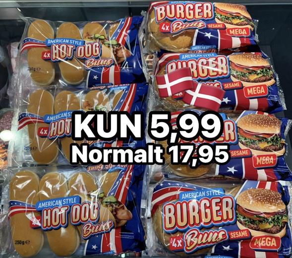 1 pakke Fast food brød