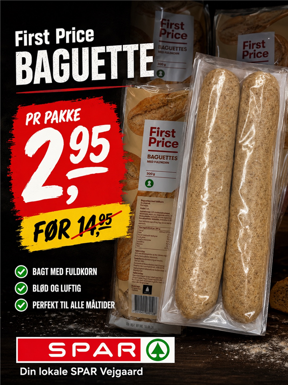 First Price Fuldkorns baguette