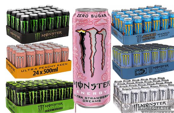 1 kasse Monster energy
