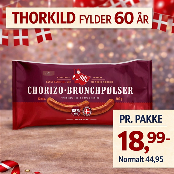 1 pakke Gøl Brunch Pølser