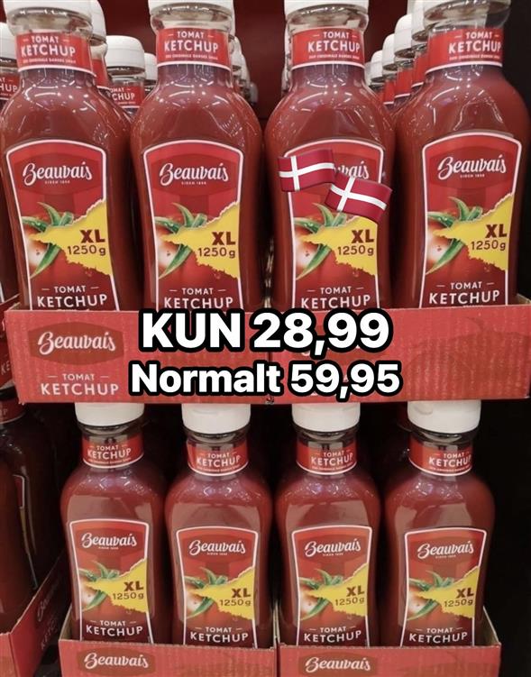 1 flaske Beauvais tomat ketchup
