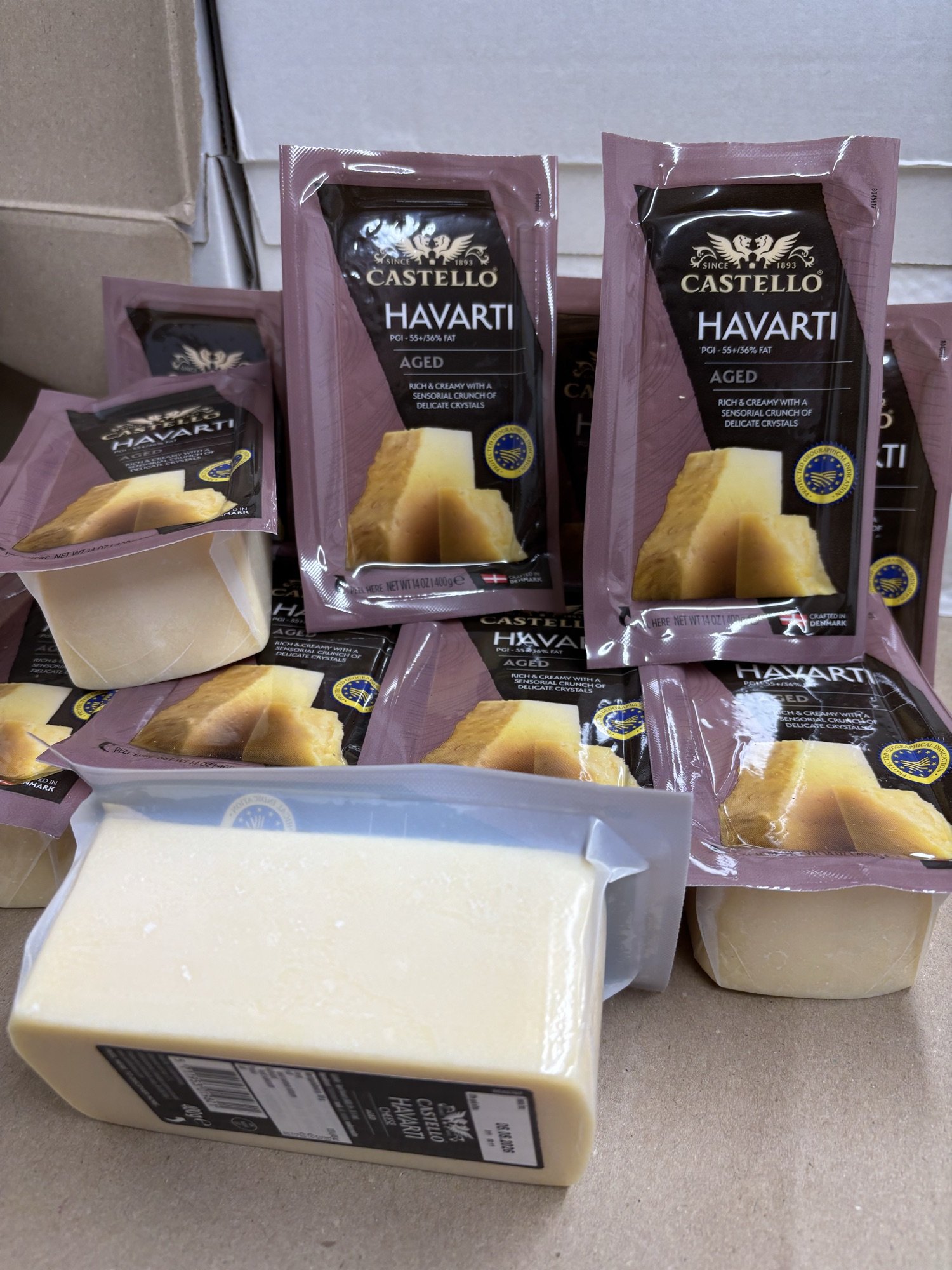 1 stykke Castello Aged Havarti ost