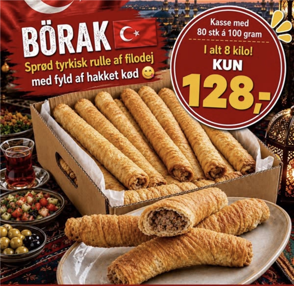 1 kasse Borek med hakket kød