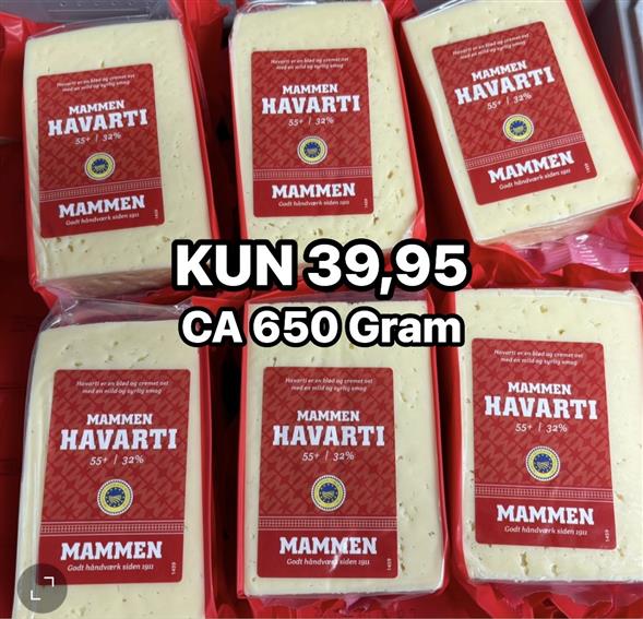 1 stykke Mammen Havarti ost