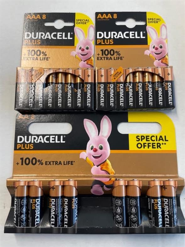 1 pakke Duracell Batterier