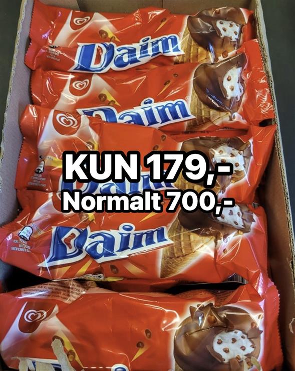 1 kasse Daim isvafler