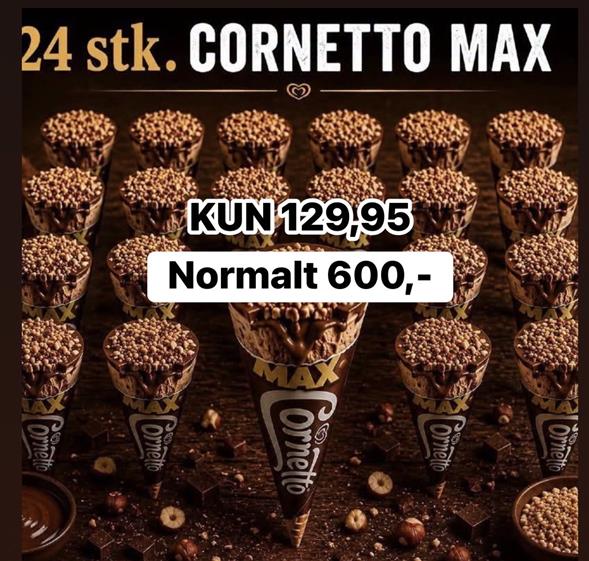 1 kasse Cornetto isvafler