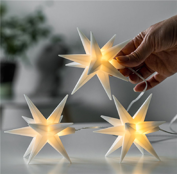 Led stjerne 3-pak