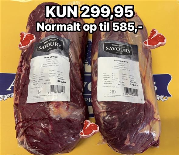 Fersk okse rib eye