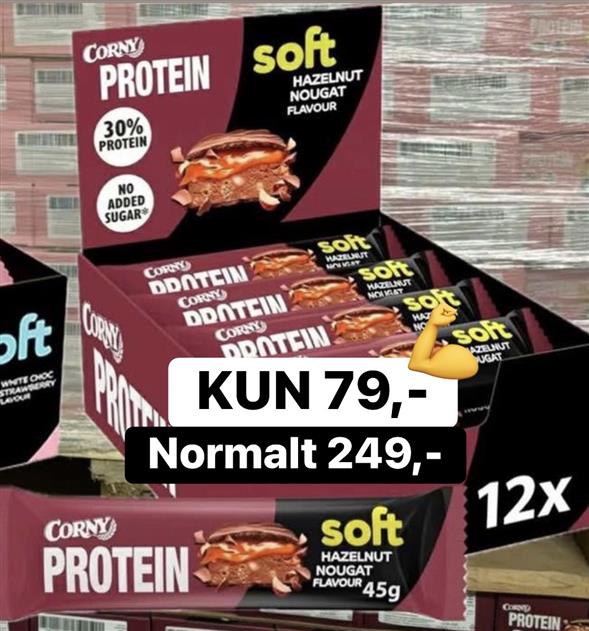 1 kasse Corny protein bars