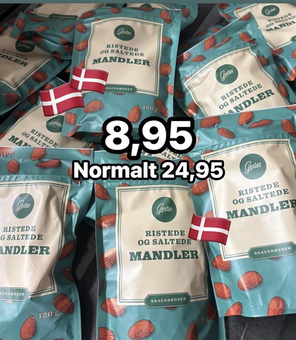 1 pose Ristede & Saltede Mandler